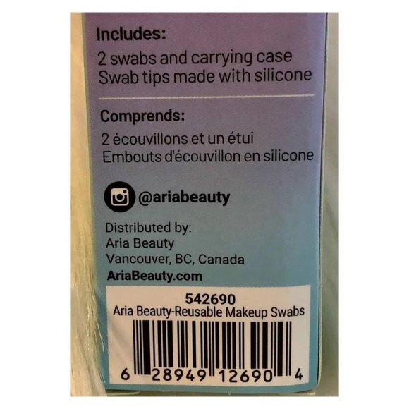 NIB! Aria Reusable Makeup Swabs - Picture 2 of 3